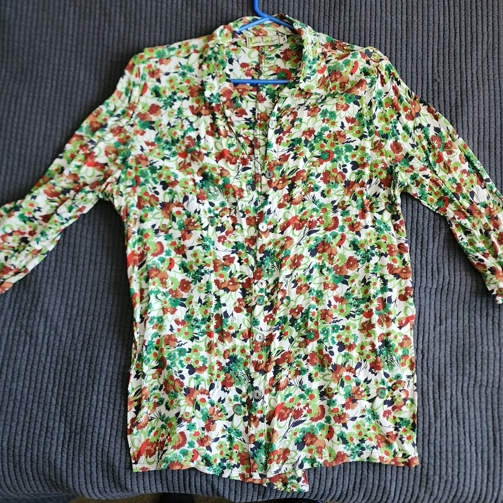Floral Button-Up Blouse